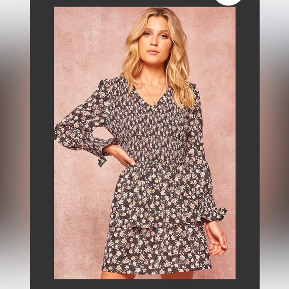 PROMESA FLORAL SMOCKED DRESS ❤️NEW COLLECTION IN STORES❤️ - Picture 1 of 8